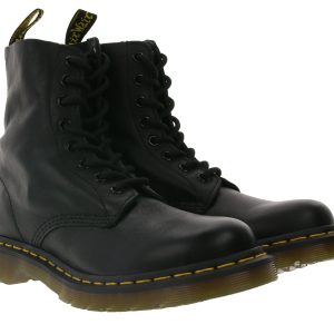 Dr. Martens 1460 real leather boots, comfortable lace-up shoes with yellow stitching 13512006 black